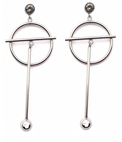 ​​​​​​​​Welch Steel Hoop Rod Earrings