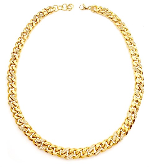 ​​​Welch Steel Stone Chain Necklace 65 cm