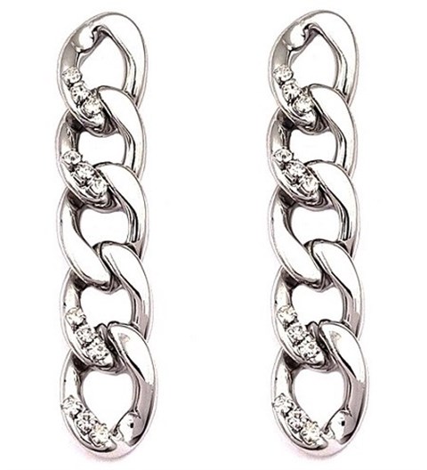 ​​​​​​​​Welch Steel Stone Chain Earrings