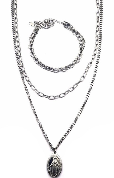 ​​​Welch Steel Triple Choker Necklace