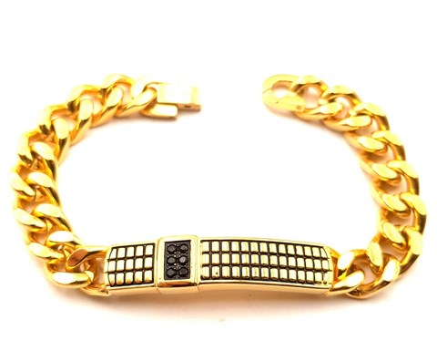 ​​​​​​Welch Mens Gold Steel Bracelet