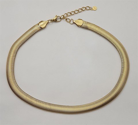 ​​Welch Gold Steel Choker Necklace