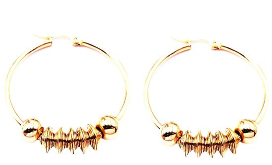 ​​​​​​​Welch Gold Hoop Steel Earrings