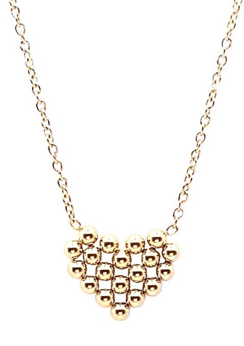 ​Welch Gold Steel Heart Necklace