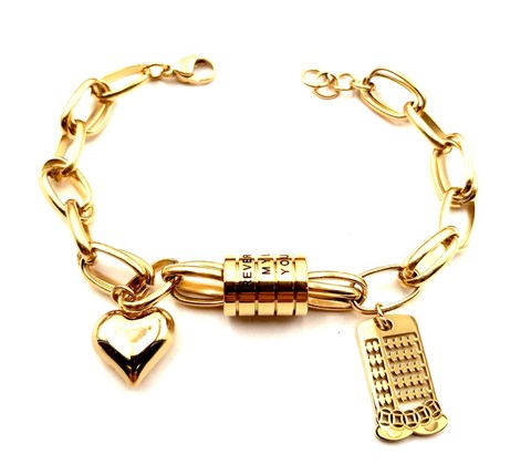 ​​​​Welch Gold Steel Love Bracelet