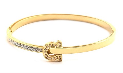 ​​​​Welch Gold Steel Stone Bracelet