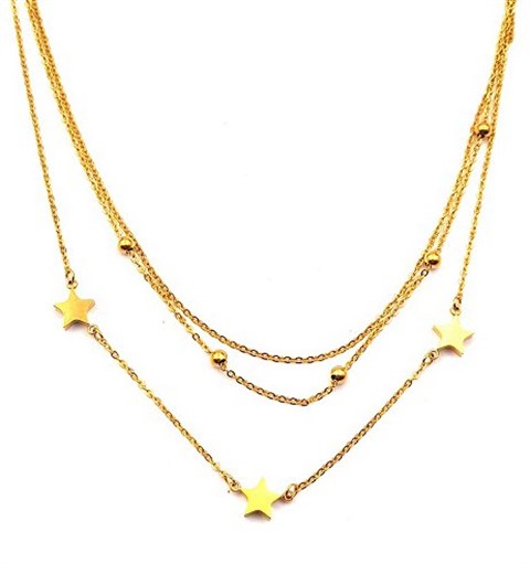 ​​Welch Gold Steel Star Necklace