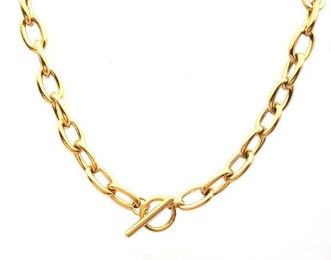 ​​Welch Gold Steel Chain Necklace