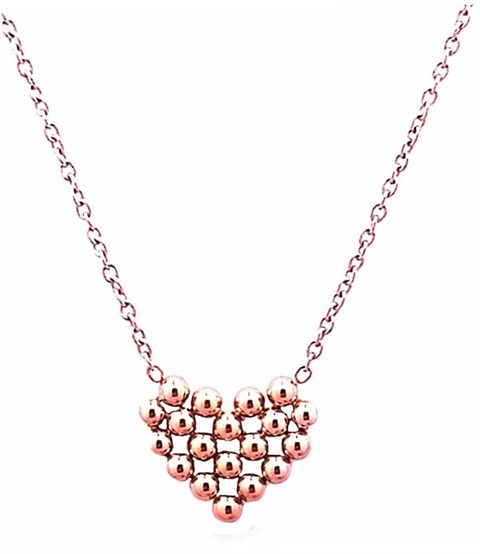 ​Welch Rose Steel Heart Necklace