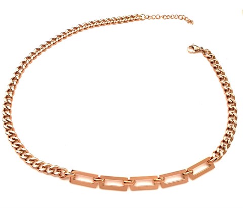 ​​Welch Rose Steel Chain Necklace