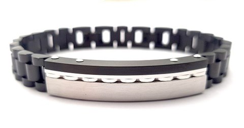 ​​​Welch Black White Steel Bracelet