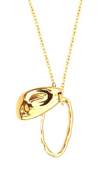 ​​​Welch Steel Gold Minimal Necklace