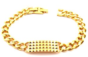 ​​​​​​​Welch Gold Mens Steel Bracelet