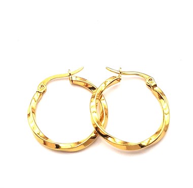 ​Welch Gold Steel Hoop Earrings