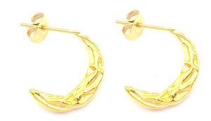 Welch Gold Steel Hoop Earrings