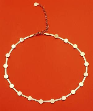 ​​Welch Gold Steel Italian Chain Choker Necklace