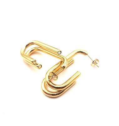 ​Welch Gold Steel Design Earrings