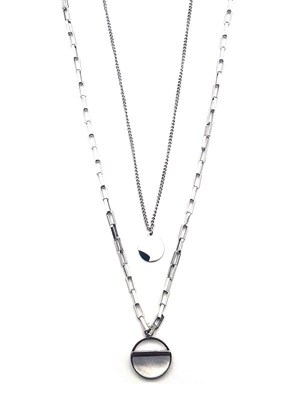 ​​​Welch Womens Steel Combination Necklace