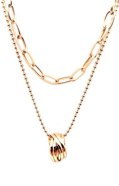 ​Welch Rose Steel Combination Necklace