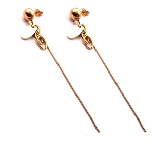​​​​​​​Welch Rose Steel Chain Earrings