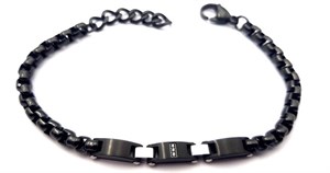​​​​Welch Black Chain Stone Steel Bracelet