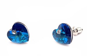 ​Welch Swarovski Stone Heart Earrings