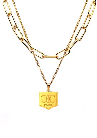 Welch Gold Steel Chic Necklace