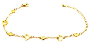 Welch Gold Steel Heart Bracelet