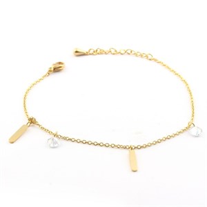 Welch Gold Studded Stone Anklet