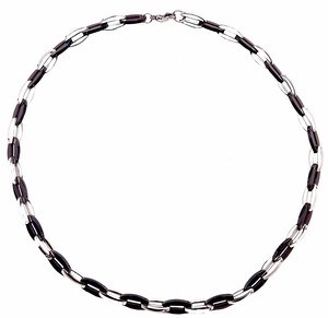 Welch Black White Steel Necklace