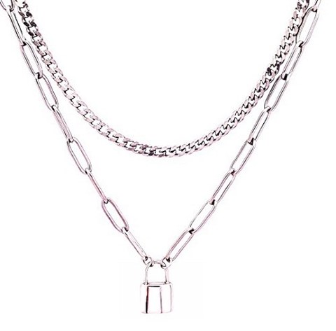 ​​​​Welch Steel Chain Lock Necklace