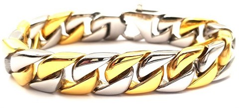 Welch Gold White Chain Steel Bracelet