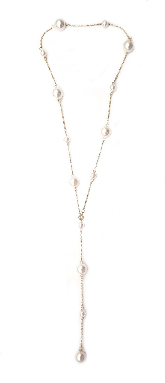Welch Gold Steel Pearl Necklace