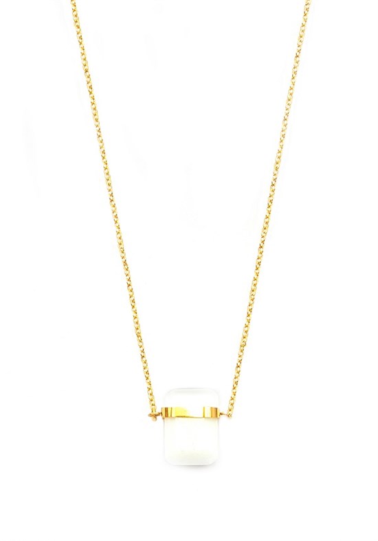 Welch Gold Steel Stone Necklace