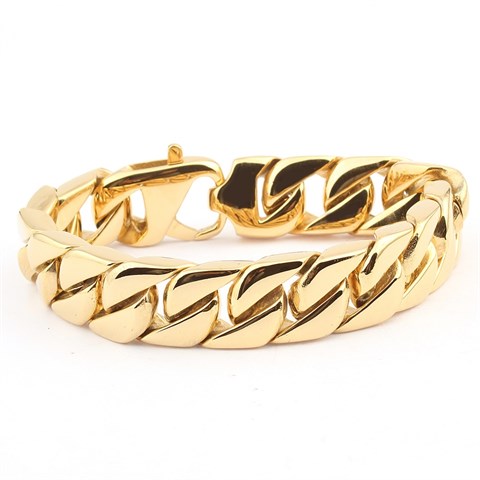 Welch Gold Steel Chain Bracelet