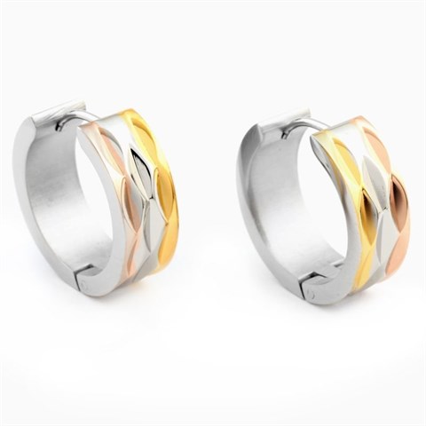 Welch Gold Rose Ring Women's Steel Earrings