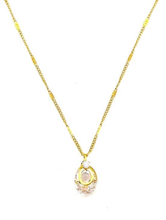 Welch Gold Stone Steel Necklace