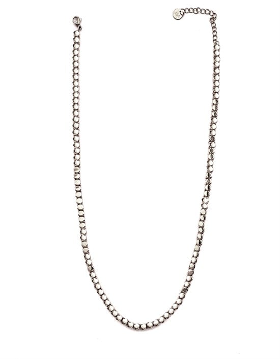 Welch Cube Bead Steel Necklace
