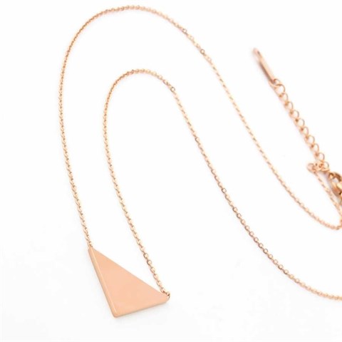 Welch Triangle Rose Women's Steel Necklace